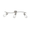 Immagine di Faretto Colmar Nichel 3 Spot Led Vetro Satinato L56 cm Trio Lighting