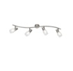 Immagine di Faretto Colmar Nichel 4 Spot Led Vetro Satinato L79 cm Trio Lighting