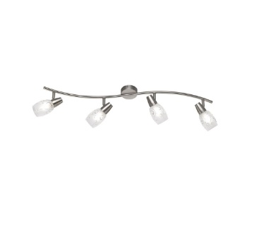 Immagine di Faretto Colmar Nichel 4 Spot Led Vetro Satinato L79 cm Trio Lighting