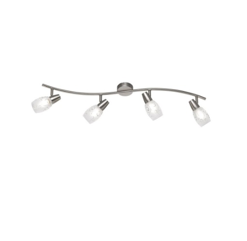 Immagine di Faretto Colmar Nichel 4 Spot Led Vetro Satinato L79 cm Trio Lighting
