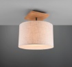 Immagine di Plafoniera Elmau Legno con Paralume Beige E27 Trio Lighting