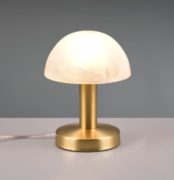 Immagine di Lampada Tavolo Ottone Vetro Con Pulsante Touch Trio Fynn II