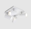 Immagine di Plafoniera Quadrata 4 Faretti Orientabili Marley Bianco Trio Lighting