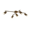 Immagine di Plafoniera Ottone Orientabile 5 Faretti Cilindro GU10 Marley Trio