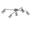 Immagine di Plafoniera Metallo Nichel Con 5 Faretti Orientabili GU10 Marley Trio Lighting