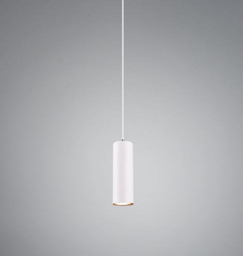 Immagine di Lampada Pendente Cilindro Bianco Marley Led GU10 Trio Lighting
