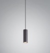 Immagine di Sospensione Marley Pendente Cilindro Nero Per Comodini Trio Lighting