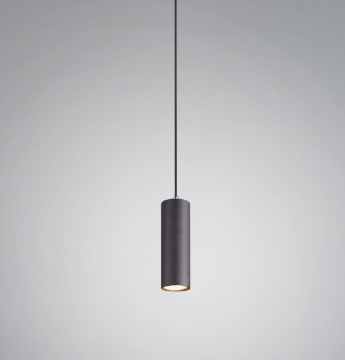 Immagine di Sospensione Marley Pendente Cilindro Nero Per Comodini Trio Lighting