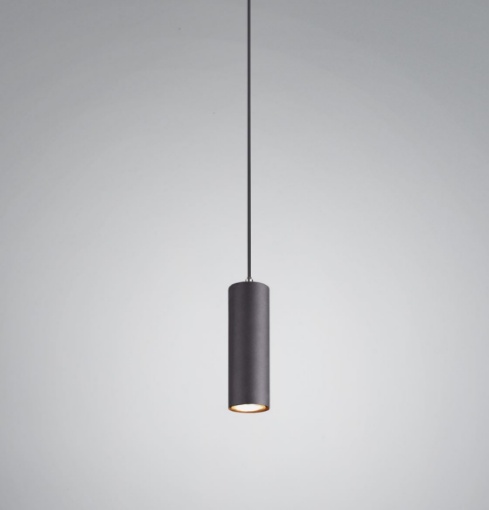 Immagine di Sospensione Marley Pendente Cilindro Nero Per Comodini Trio Lighting
