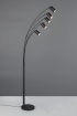 Immagine di Piantana Moderna Nera Con Bracci Curvi e Faretti Direzionabili GU10 Trio Marley