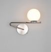 Immagine di Applique Moderna Argento Nichel Con Sfera Bianca Flaming Trio