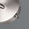 Immagine di Applique Moderna Argento Nichel Con Sfera Bianca Flaming Trio
