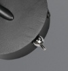 Immagine di Applique Moderna Nero Oro Con Sfera Vetro Bianco Flaming Trio