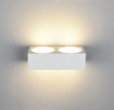 Immagine di Applique Squadrata In Gesso Verniciabile 4 Luci Gx53 Mattone Trio