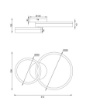 Immagine di Plafoniera Led Cromo Cerchi 22w 4000k Mova Trio