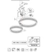 Immagine di Plafoniera Led Cromo Cerchi 22w 4000k Mova Trio