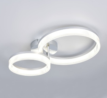 Immagine di Plafoniera Led Cromo Cerchi 22w 4000k Mova Trio