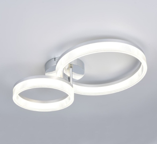 Immagine di Plafoniera Led Cromo Cerchi 22w 4000k Mova Trio