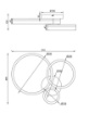 Immagine di Plafoniera Moderna Cromo 3 Cerchi Led 32w 4000k Mova Trio