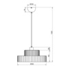 Immagine di Lampadario Ottone Rotondo Con Vetro Rigato Trasparente 35cm Abella Trio
