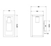 Immagine di Applique Squadrata Nera Con Cornice Legno Bano Trio Lighting