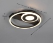Immagine di Plafoniera Horus Nera Cerchi Led 22w 3000k Trio