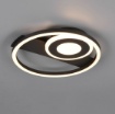 Immagine di Plafoniera Horus Nera Cerchi Led 22w 3000k Trio