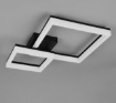 Immagine di Plafoniera Squadrata Nera Led 22w 3000k Camino Trio