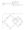Immagine di Plafoniera Geometrica Nera 3 Quadrati Led 32w 3000k Camino Trio