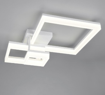 Immagine di Plafoniera Bianca Design Geometrico 3 Quadrati Led 32w 4000k Camino Trio