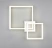 Immagine di Plafoniera Bianca Design Geometrico 3 Quadrati Led 32w 4000k Camino Trio