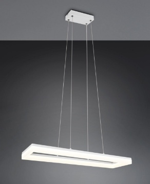 Immagine di Lampadario Led Rettangolo Bianco Per Tavolo 27w 4000k Camino Trio