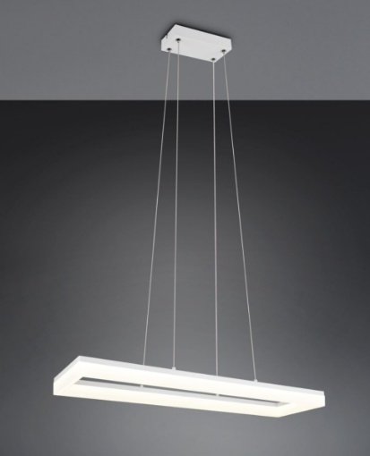 Immagine di Lampadario Led Rettangolo Bianco Per Tavolo 27w 4000k Camino Trio