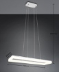 Immagine di Lampadario Led Rettangolo Bianco Per Tavolo 27w 4000k Camino Trio