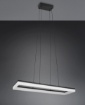 Immagine di Lampadario Led Da Tavolo Nero Rettangolare 27w 3000k Camino Trio