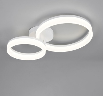 Immagine di Plafoniera Scope Bianca Cerchi Led 22w 4000k Trio