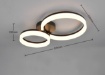 Immagine di Plafoniera Cerchi Neri Led 22w 3000k Scope Trio Lighting