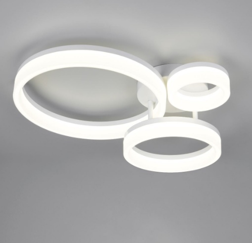 Immagine di Plafoniera Led 3 Cerchi Bianchi 32w 4000k Scope Trio Lighting
