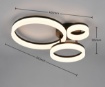 Immagine di Plafoniera Scope Led 3 Cerchi Neri 32w 3000k Trio Lighting
