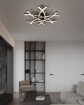 Immagine di Plafoniera Design Inteccio Nero Led 33w 3000k Pollock Trio Lighting