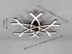 Immagine di Plafoniera Design Inteccio Nero Led 33w 3000k Pollock Trio Lighting