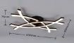 Immagine di Plafoniera Intrecciata Nera Pollock Led 22w 3000k Trio Lighting