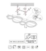 Immagine di Plafoniera Led 4 Cerchi Luminosi 3000k Lumos Nero Trio Lighting