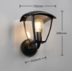 Immagine di Applique Esterna Lanterna Nera Venta IP44 Trio Lighting