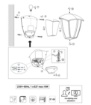 Immagine di Applique Da Esterno Nero Con Vetro Venta IP44 Trio Lighting