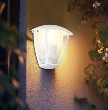 Immagine di Applique Esterno Bianca Con Vetro Venta IP44 Trio Lighting