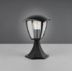 Immagine di Paletto Basso Esterno Venta Nero 30 cm Con Vetro IP44 Trio Lighting