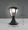 Immagine di Paletto Basso Esterno Venta Nero 30 cm Con Vetro IP44 Trio Lighting