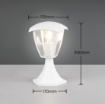 Immagine di Lampioncino Basso Da Giardino Venta Bianco 30 cm IP44 Trio Lighting