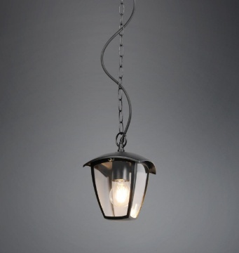 Immagine di Lampada A Sospensione Esterna Lanterna Nera Venta IP44 Trio Lighting